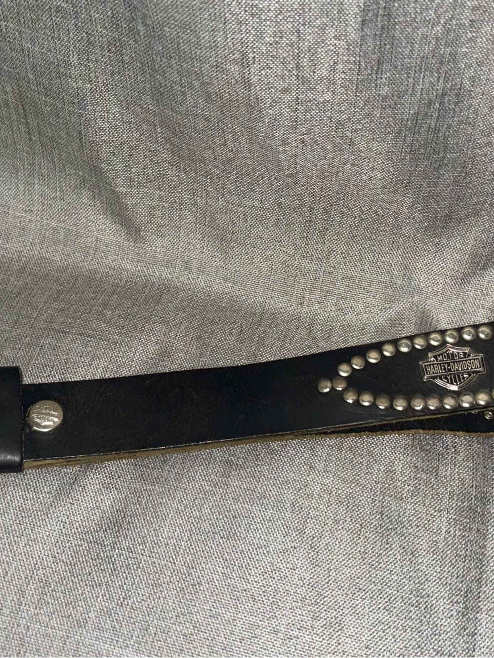 Harley-Davidson Black and silver belt and buckle - Picture 3 of 6